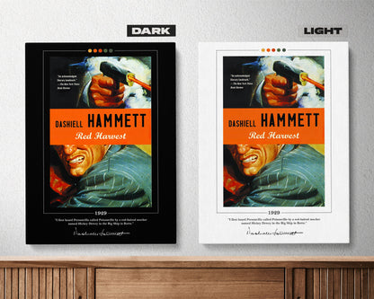 Red Harvest Book Cover Poster | Dashiell Hammett, Red Harvest Poster, Red Harvest Print, Book Posters, Canvas Wall Art, Book Lover Gift