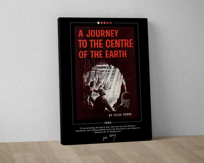 Journey to the Center of the Earth Book Cover Poster | Jules Verne, Journey to the Centre of the Earth Poster, Book Posters, Canvas Print