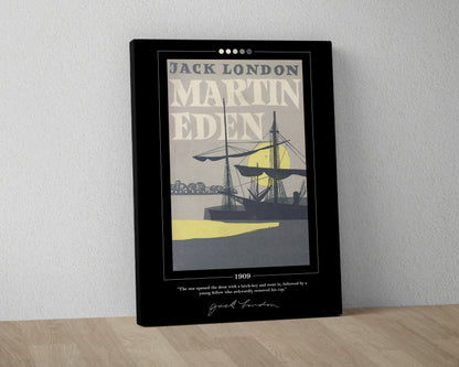 Martin Eden Book Cover Poster | Jack London, Martin Eden Poster, Martin Eden Print, Book Posters, Canvas Wall Art, Book Art, Book Lover Gift