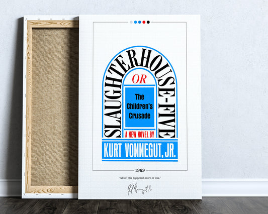 Slaughterhouse Five Book Cover Poster | Kurt Vonnegut, Slaughterhouse Five Poster, Book Posters, Book Art, Canvas Wall Art, Book Lover Gift