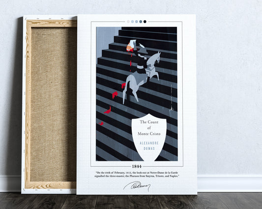 The Count of Monte Cristo Book Cover Poster | Alexandre Dumas, The Count of Monte Cristo Poster, Book Posters, Book Art, Canvas Wall Art