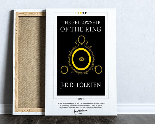 The Fellowship of the Ring Book Cover Poster | J. R. R. Tolkien, Lord of the Rings Poster, Book Posters, Canvas Wall Art, Book Lover Gift