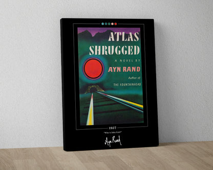Atlas Shrugged Book Cover Poster | Ayn Rand, Atlas Shrugged Poster, Atlas Shrugged Print, Book Posters, Canvas Wall Art, Book Lover Gift