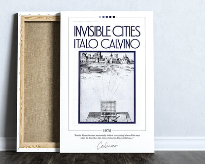 Invisible Cities Book Cover Poster | Italo Calvino, Invisible Cities Poster, Invisible Cities Print, Book Posters, Book Art, Canvas Wall Art