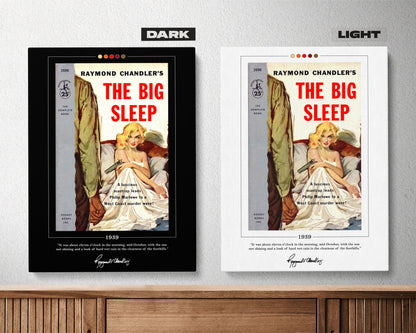 The Big Sleep Book Cover Poster | Raymond Chandler, The Big Sleep Poster, The Big Sleep Print, Book Posters, Canvas Wall Art, Book Art