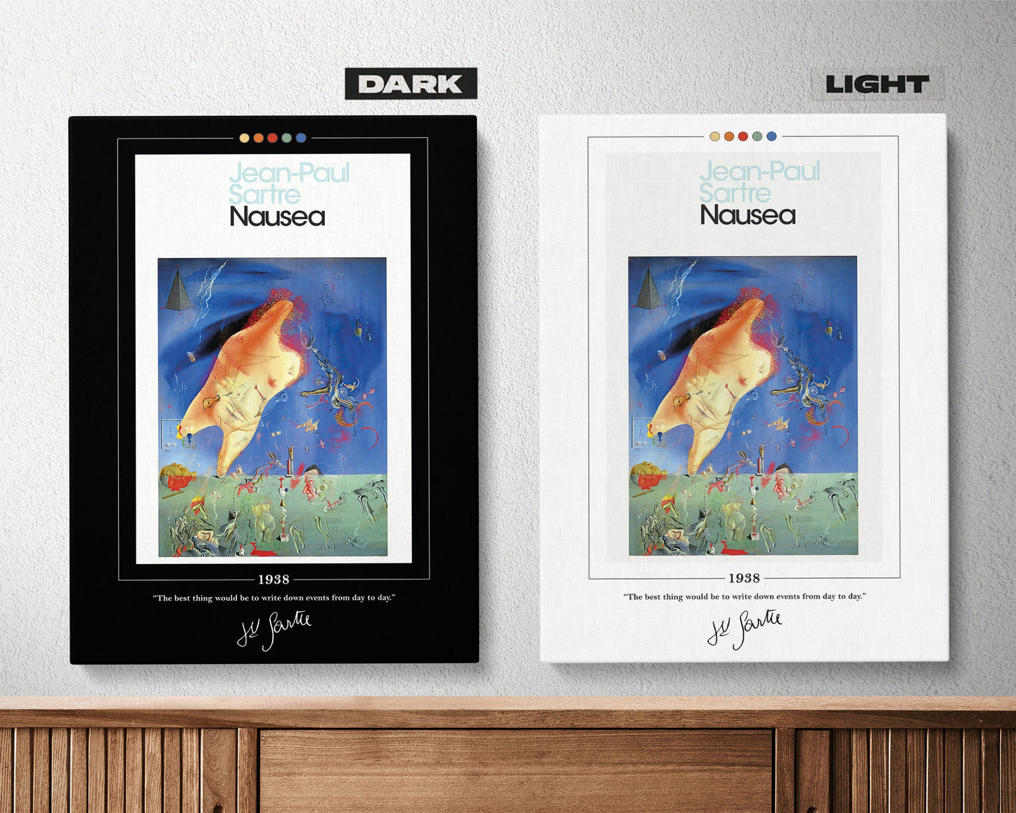Nausea Book Cover Poster | Jean Paul Sartre, Nausea Poster, Nausea Print, Book Posters, Book Prints, Book Art, Canvas Print, Book Lover Gift