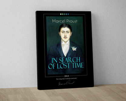 In Search of Lost Time Book Cover Poster | Marcel Proust, In Search of Lost Time Poster, Book Poster, Book Art, Canvas Print, Literary Gifts