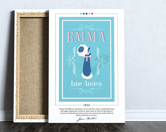 Emma Book Cover Poster | Jane Austen, Emma Poster, Emma Print, Book Posters, Book Prints, Canvas Print, Book Art, Book Lover Gift