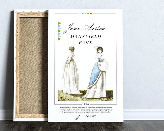 Mansfield Park Book Cover Poster | Jane Austen, Mansfield Park Poster, Mansfield Park Print, Book Posters, Canvas Wall Art, Book Lover Gift