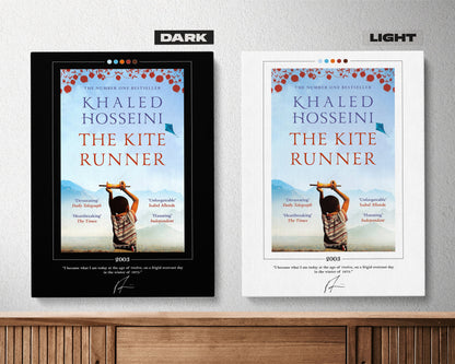The Kite Runner Book Cover Poster | Khaled Hosseini, The Kite Runner Poster, The Kite Runner Print, Book Posters, Book Art, Canvas Wall Art