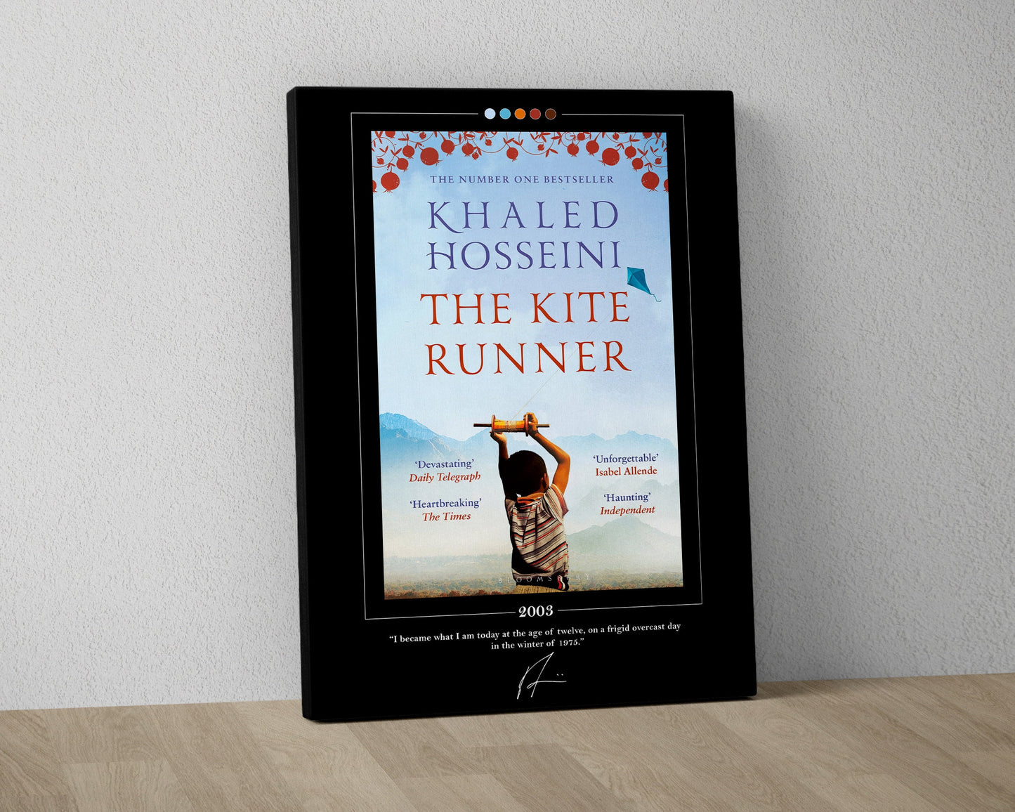 The Kite Runner Book Cover Poster | Khaled Hosseini, The Kite Runner Poster, The Kite Runner Print, Book Posters, Book Art, Canvas Wall Art