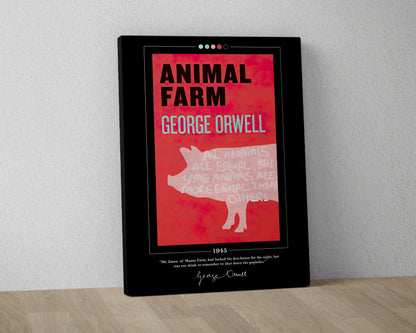 Animal Farm Book Cover Poster | George Orwell, Animal Farm Poster, Animal Farm Print, Book Posters, Canvas Wall Art, Book Lover Gift
