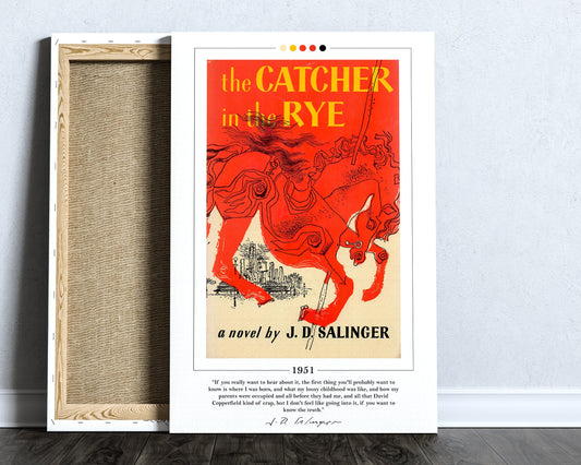 The Catcher in the Rye Book Cover Poster | J. D. Salinger, The Catcher in the Rye Poster, Book Posters, Canvas Print, Book Lover Gift