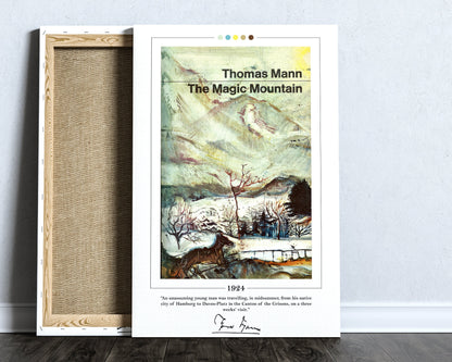 The Magic Mountain Book Cover Poster | Thomas Mann, The Magic Mountain Poster, Book Posters, Book Art, Canvas Wall Art, Book Lover Gift