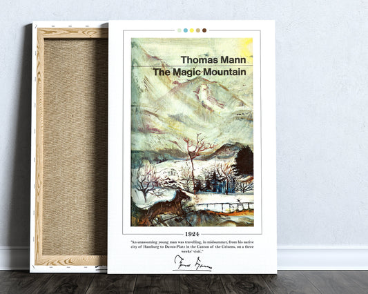 The Magic Mountain Book Cover Poster | Thomas Mann, The Magic Mountain Poster, Book Posters, Book Art, Canvas Wall Art, Book Lover Gift