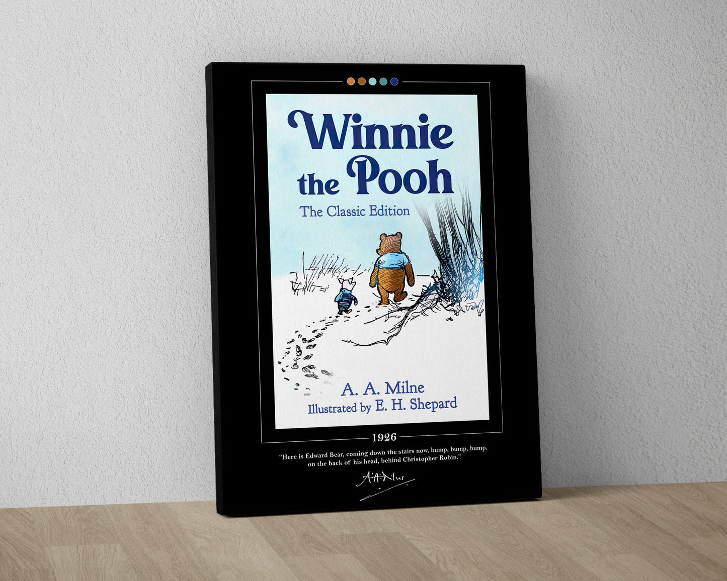 Winnie The Pooh Book Cover Poster | A. A. Milne, Winnie The Pooh Poster, Book Posters, Book Art, Canvas Wall Art, Book Lover Gift