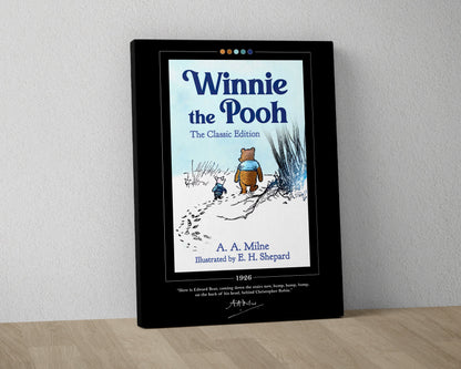 Winnie The Pooh Book Cover Poster | A. A. Milne, Winnie The Pooh Poster, Book Posters, Book Art, Canvas Wall Art, Book Lover Gift