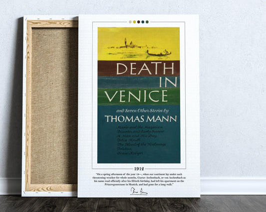 Death in Venice Book Cover Poster | Thomas Mann, Death in Venice Poster, Death in Venice Print, Book Posters, Canvas Print, Book Lover Gift