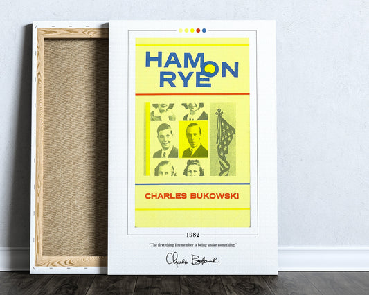 Ham on Rye Book Cover Poster | Charles Bukowski, Ham on Rye Poster, Ham on Rye Print, Book Posters, Canvas Print, Book Art, Book Lover Gift