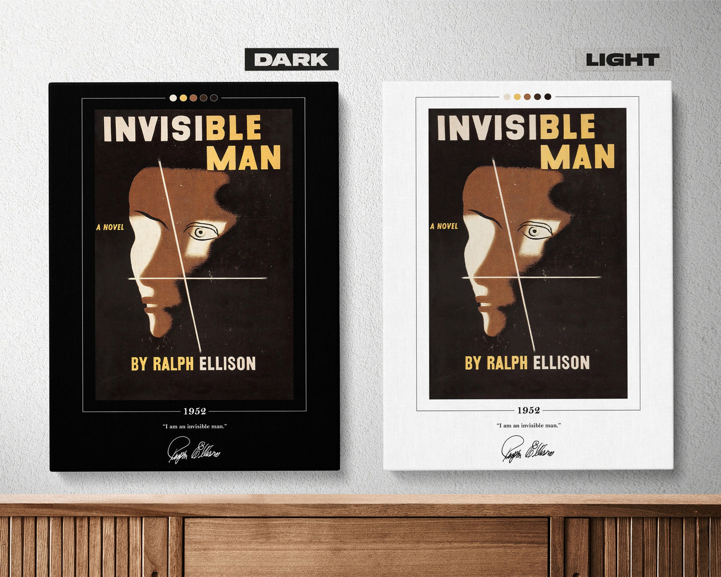 Invisible Man Book Cover Poster | Ralph Ellison, Invisible Man Poster, Invisible Man Print, Book Posters, Canvas Wall Art, Book Lover Gift