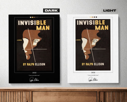 Invisible Man Book Cover Poster | Ralph Ellison, Invisible Man Poster, Invisible Man Print, Book Posters, Canvas Wall Art, Book Lover Gift