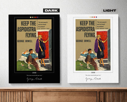 Keep the Aspidistra Flying Book Cover Poster | George Orwell, Keep the Aspidistra Flying Poster, Book Posters, Canvas Print, Book Lover Gift
