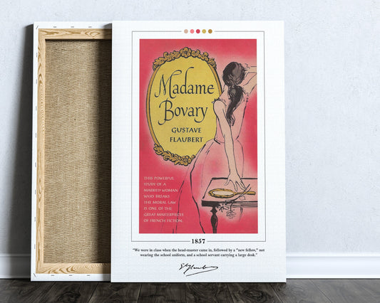 Madame Bovary Book Cover Poster | Gustave Flaubert, Madame Bovary Poster, Madame Bovary Print, Book Posters, Canvas Print, Book Lover Gift