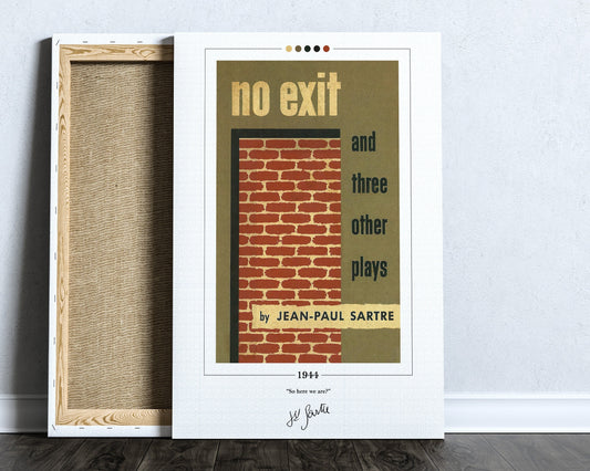 No Exit Book Cover Poster | Jean Paul Sartre, No Exit Poster, No Exit Print, Book Posters, Book Art, Canvas Wall Art, Book Lover Gift