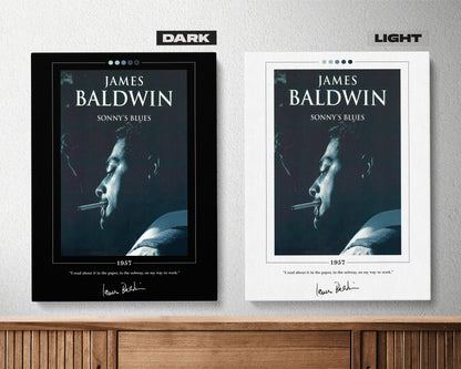 Sonny's Blues Book Cover Poster | James Baldwin, Sonny's Blues Poster, Sonny's Blues Print, Book Posters, Canvas Print, Book Lover Gift