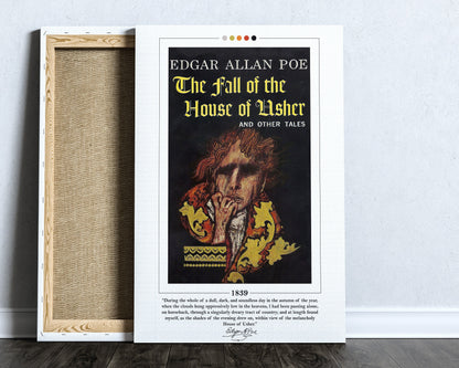 The Fall of the House of Usher Book Cover Poster | Edgar Allan Poe, The Fall of the House of Usher Poster, Book Posters, Canvas Wall Art