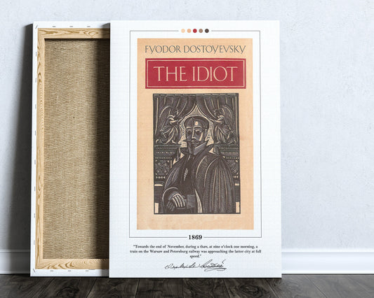 The Idiot Book Cover Poster | Fyodor Dostoevsky, The Idiot Poster, The Idiot Print, Book Posters, Canvas Print, Book Art, Book Lover Gift