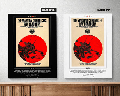 The Martian Chronicles Book Cover Poster | Ray Bradbury, The Martian Chronicles Poster, Book Posters, Canvas Wall Art, Book Lover Gift