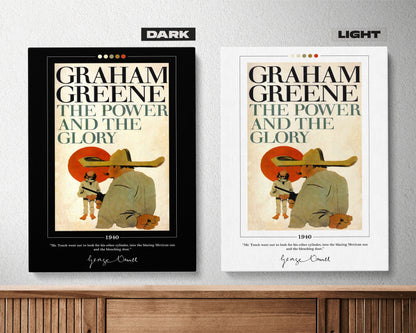 The Power and the Glory Book Cover Poster | Graham Greene, The Power and the Glory Poster, Book Posters, Canvas Wall Art, Book Lover Gift