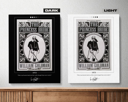 The Princess Bride Book Cover Poster | William Goldman, The Princess Bride Poster, Book Posters, Canvas Wall Art, Book Art, Book Lover Gift