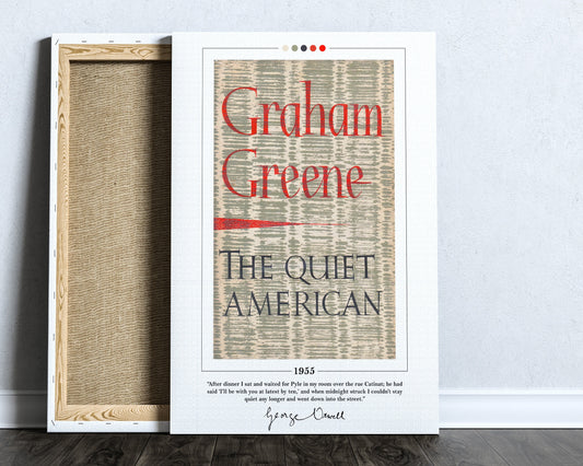 The Quiet American Book Cover Poster | Graham Greene, The Quiet American Poster, Book Posters, Canvas Wall Art, Book Art, Book Lover Gift