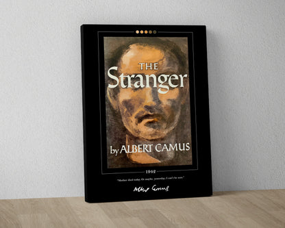 The Stranger Book Cover Poster | Albert Camus, The Stranger Poster, The Stranger Print, Book Posters, Canvas Wall Art, Book Lover Gift