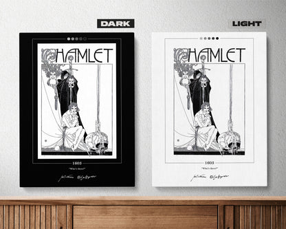 Hamlet Book Cover Poster | William Shakespeare, Hamlet Poster, Hamlet Print, Book Posters, Canvas Wall Art, Book Art, Book Lover Gift
