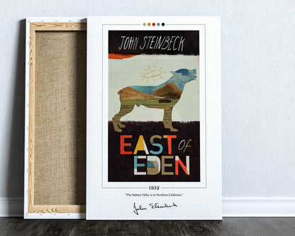 East of Eden Book Cover Poster | John Steinbeck, East of Eden Poster, East of Eden Print, Book Posters, Canvas Wall Art, Book Lover Gift