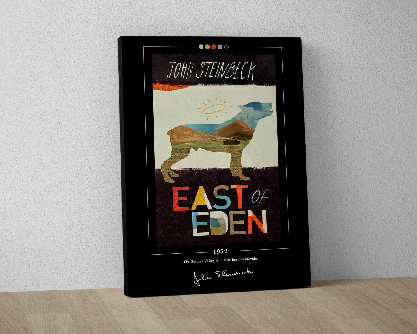 East of Eden Book Cover Poster | John Steinbeck, East of Eden Poster, East of Eden Print, Book Posters, Canvas Wall Art, Book Lover Gift