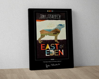 East of Eden Book Cover Poster | John Steinbeck, East of Eden Poster, East of Eden Print, Book Posters, Canvas Wall Art, Book Lover Gift