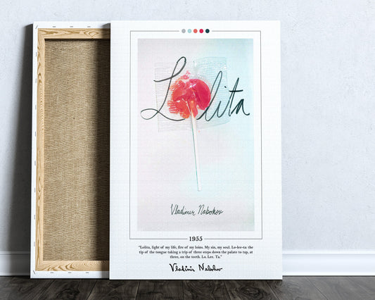 Lolita Book Cover Poster | Vladimir Nabokov, Lolita Poster, Lolita Print, Book Posters, Canvas Wall Art, Book Art, Book Lover Gift
