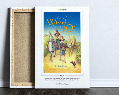 The Wizard of Oz Book Cover Poster | L. Frank Baum, Wizard of Oz Poster, Wizard of Oz Print, Book Posters, Canvas Wall Art, Book Lover Gift