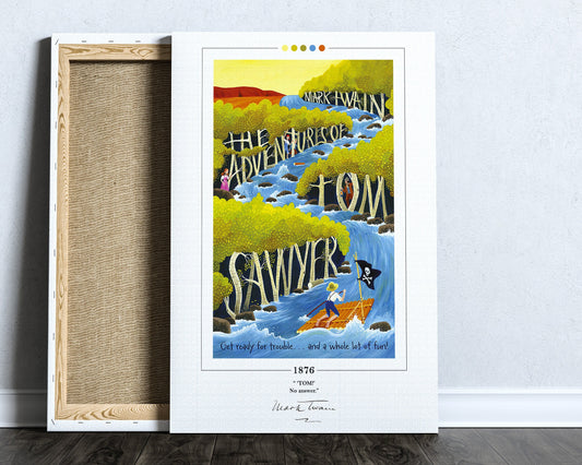 The Adventures of Tom Sawyer Book Cover Poster | Mark Twain, The Adventures of Tom Sawyer Poster, Book Posters, Canvas Wall Art, Book Art