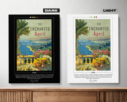 The Enchanted April Book Cover Poster | Elizabeth von Arnim, The Enchanted April Poster, Book Posters, Canvas Wall Art, Book Lover Gift
