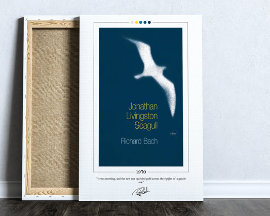 Jonathan Livingston Seagull Book Cover Poster | Richard Bach, Jonathan Livingston Seagull Poster, Book Poster, Canvas Print, Book Lover Gift