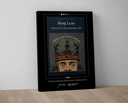 King Lear Book Cover Poster | William Shakespeare, King Lear Poster, King Lear Print, Book Posters, Canvas Print, Book Art, Book Lover Gift