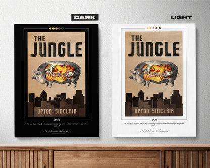 The Jungle Book Cover Poster | Upton Sinclair, The Jungle Poster, The Jungle Print, Book Posters, Canvas Wall Art, Book Art, Book Lover Gift