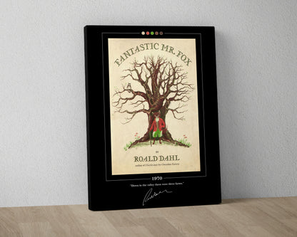 Fantastic Mr Fox Book Cover Poster | Roald Dahl, Fantastic Mr Fox Poster, Fantastic Mr Fox Print, Book Poster, Canvas Print, Book Lover Gift