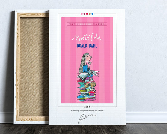 Matilda Book Cover Poster | Roald Dahl, Matilda Poster, Matilda Print, Book Posters, Book Prints, Canvas Wall Art, Book Art, Book Lover Gift