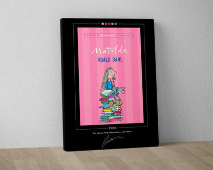 Matilda Book Cover Poster | Roald Dahl, Matilda Poster, Matilda Print, Book Posters, Book Prints, Canvas Wall Art, Book Art, Book Lover Gift